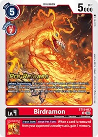 Birdramon (BT15-013 U) [Exceed Apocalypse Pre-Release Cards]