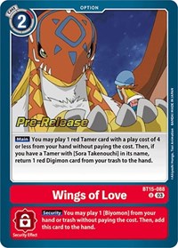 Wings of love (BT15-088 U) [Exceed Apocalypse Pre-Release Cards]