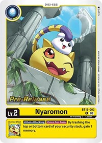 Nyaromon (BT15-003 U) [Exceed Apocalypse Pre-Release Cards]