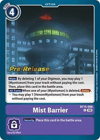 Mist Barrier (BT15-098 U) [Exceed Apocalypse Pre-Release Cards]