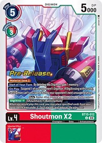 Shoutmon X2 (BT15-012 U) [Exceed Apocalypse Pre-Release Cards]
