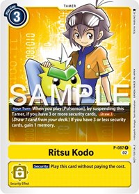 Ritsu Kodo - P-087 (Exceed Apocalypse Pre-Release) (P-087 P) [Digimon Promotion Cards]
