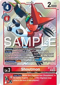 Shoutmon (Exceed Apocalypse Pre-Release Winner) (BT10-008 U) [Exceed Apocalypse Pre-Release Cards]