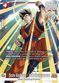 Son Gohan : Adolescence (Bonus Pack Alternate Art) (FS01-09) [Starter Deck 1: Son Goku]