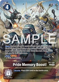 Pride Memory Boost! (Bonus Pack) (BT7-105 U) [Starter Deck 17: Double Typhoon Advanced Deck Set]