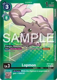 Lopmon (Advanced Deck Set Double Typhoon Secret Pack) (ST17-03 SR) [Starter Deck 17: Double Typhoon Advanced Deck Set]