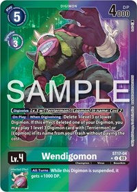 Wendigomon (Advanced Deck Set Double Typhoon Secret Pack) (ST17-04 U) [Starter Deck 17: Double Typhoon Advanced Deck Set]