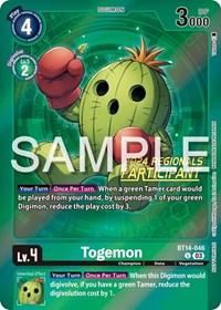 Togemon (2024 Regionals Participant) (BT14-046 U) [Blast Ace]