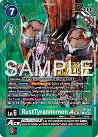 RustTyrannomon ACE - P-113 (2024 Regionals Finalist) (P-113 P) [Digimon Promotion Cards]