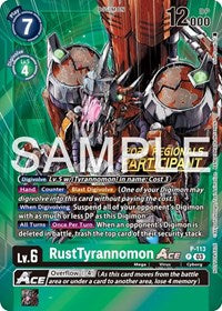 RustTyrannomon ACE - P-113 (2024 Regionals Participant) (P-113 P) [Digimon Promotion Cards]