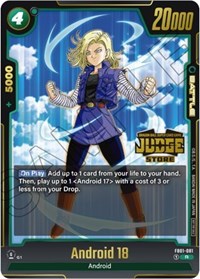 Android 18 - FB01-081 (Judge Pack (Store Judge) 01) (FB01-081) [Tournament and Championship Promos]