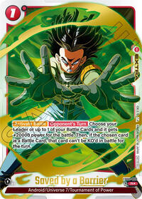 Saved by a Barrier - FB02-033 (Championship Pack 01) (Gold) (FB02-033) [Tournament and Championship Promos]