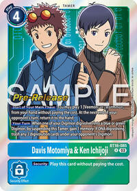 Davis Motomiya & Ken Ichijoji (BT16-085 R) [Beginning Observer Pre-Release Cards]