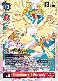 Phoenixmon (X Antibody) (BT16-015 R) [Beginning Observer Pre-Release Cards]