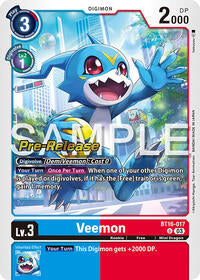 Veemon (BT16-017 U) [Beginning Observer Pre-Release Cards]
