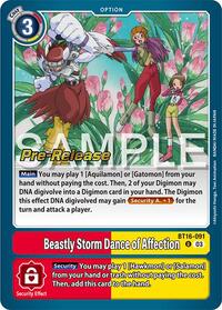 Beastly Storm Dance of Affection (BT16-091 U) [Beginning Observer Pre-Release Cards]