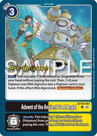 Advent of the Ancient Steel Angel (BT16-097 U) [Beginning Observer Pre-Release Cards]