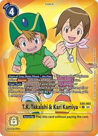 T.K. Takaishi & Kari Kamiya (Box Promotion Pack: Infernal Ascension) (EX6-063 U) [Infernal Ascension]