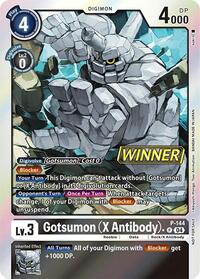Gotsumon (X Antibody) - P-144 (Store Tournament 2024 Jul. - Sep. Winner Pack) (P-144 P) [Digimon Promotion Cards]