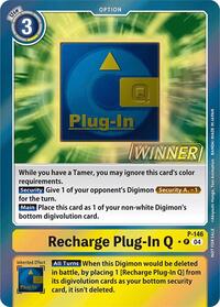 Recharge Plug-In Q - P-146 (Store Tournament 2024 Jul. - Sep. Winner Pack) (P-146 P) [Digimon Promotion Cards]