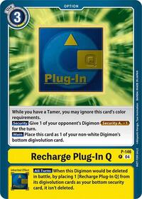 Recharge Plug-In Q - P-146 (Store Tournament 2024 Jul. - Sep. Participation Pack) (P-146 P) [Digimon Promotion Cards]