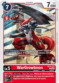 WarGrowlmon (BT17-013 C) [Secret Crisis]