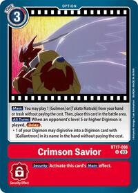 Crimson Savior (BT17-096 U) [Secret Crisis]