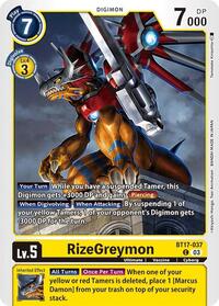 RizeGreymon (BT17-037 C) [Secret Crisis]