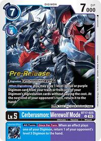Cerberusmon: Werewolf Mode (BT17-025 U) [Secret Crisis Pre-Release Cards]