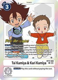 Tai Kamiya & Kari Kamiya (BT17-093 R) [Secret Crisis Pre-Release Cards]