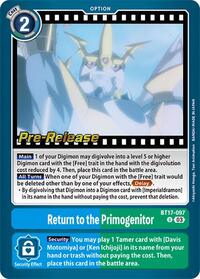 Return to the Primogenitor (BT17-097 U) [Secret Crisis Pre-Release Cards]