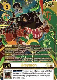 Greymon (Left) (Textured) (BT17-102 SEC) [Secret Crisis]