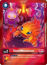 DemiMeramon (Foil) (EX7-001 C) [Digimon LIBERATOR]