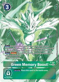 Green Memory Boost! (Starter Deck 18 Exclusive) (P-038 SR) [Digimon Promotion Cards]