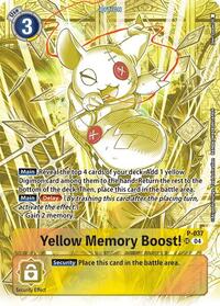 Yellow Memory Boost! (Starter Deck 19 Exclusive) (P-037 SR) [Digimon Promotion Cards]