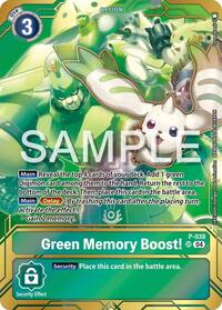 Green Memory Boost! - P-038 (Premium Card Collection - Memory Boost! Set) (P-038 P) [Digimon Promotion Cards]