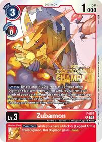 Zubamon - P-097 (2024 Regionals Champion) (P-097 P) [Digimon Promotion Cards]