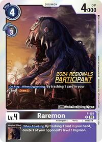 Raremon - P-101 (2024 Regionals Participant) (P-101 P) [Digimon Promotion Cards]