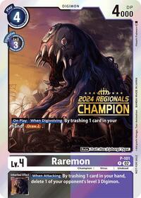 Raremon - P-101 (2024 Regionals Champion) (P-101 P) [Digimon Promotion Cards]