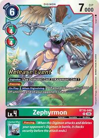 Zephyrmon (BT18-049 R) [Release Special Booster 2.0 Celebration Event Cards]