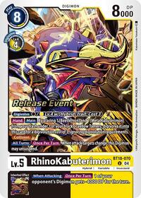 RhinoKabuterimon (BT18-070 U) [Release Special Booster 2.0 Celebration Event Cards]