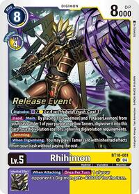 Rhihimon (BT18-081 U) [Release Special Booster 2.0 Celebration Event Cards]