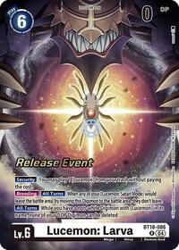 Lucemon: Larva (BT18-086 R) [Release Special Booster 2.0 Celebration Event Cards]