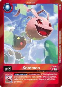 Koromon (Limited Foil) (EX8-001 U) [Chain of Liberation]