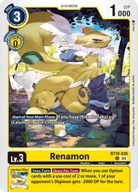 Renamon (BT19-030 U) [Release Special Booster 2.5]