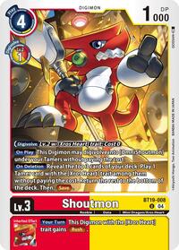 Shoutmon (BT19-008 U) [Release Special Booster 2.5]