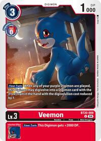 Veemon (BT20-009 U) [Release Special Booster 2.5]