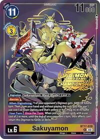 Sakuyamon (Championship 2024 Gold Stamp Card Set) (BT17-038 R) [Secret Crisis]