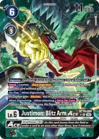 Justimon: Blitz Arm ACE (Alternate Art) (BT19-064 SR) [Release Special Booster 2.5]