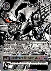 Justimon: Blitz Arm ACE (Textured) (BT19-064 SR) [Release Special Booster 2.5]